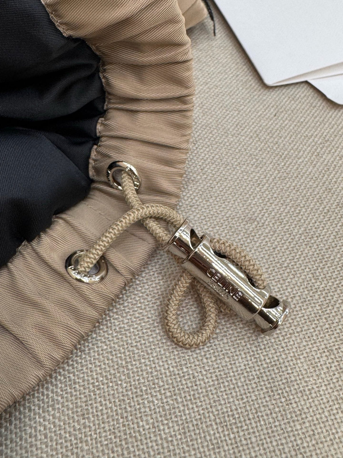 Beige Nylon Colourblock Hooded - Men's