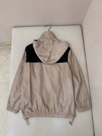 Beige Nylon Colourblock Hooded - Men's