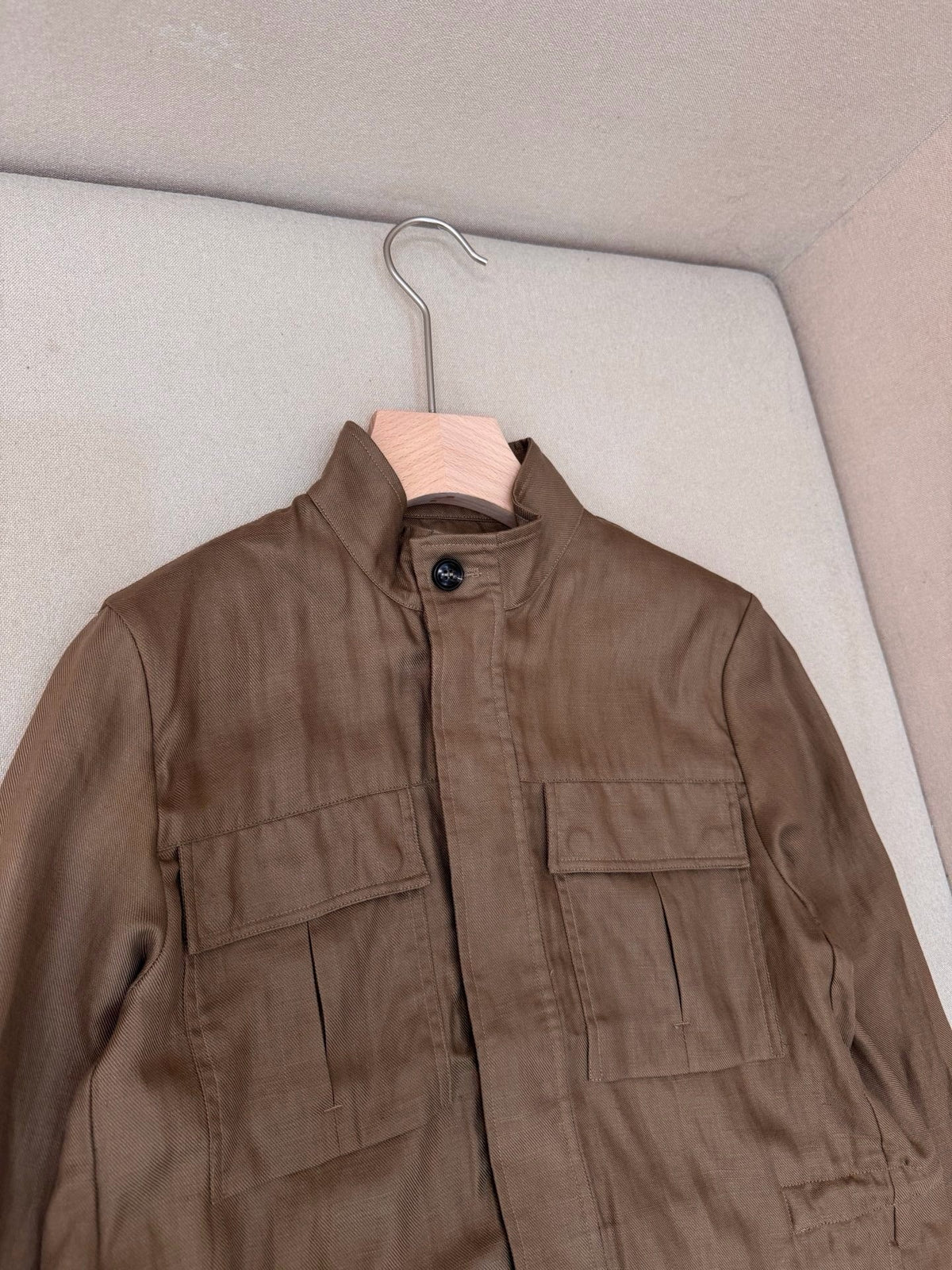 Brown Nylon Plain Field - Men's