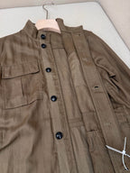 Brown Nylon Plain Field - Men's