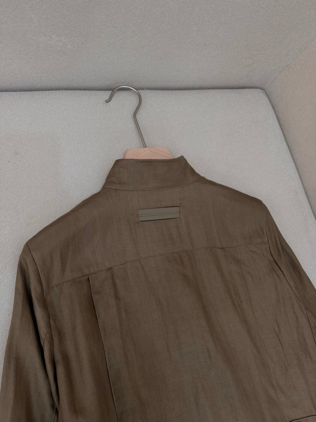 Brown Nylon Plain Field - Men's