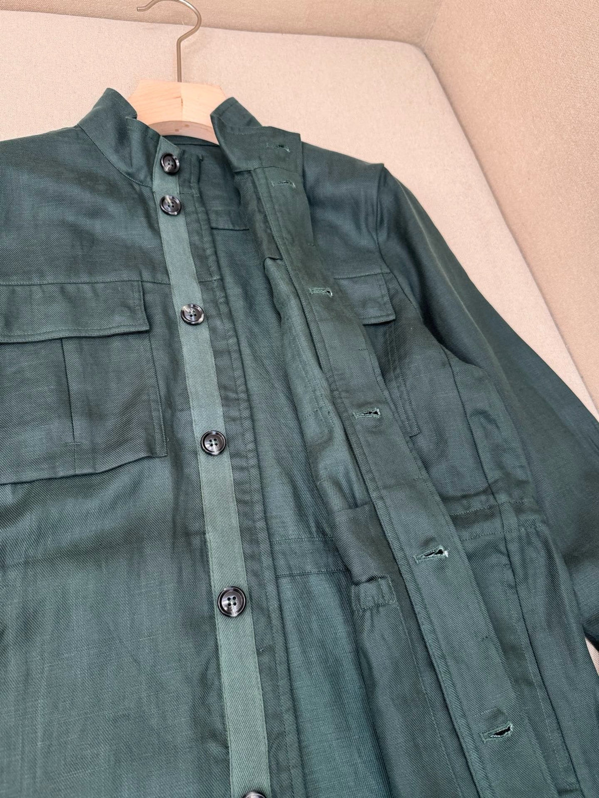 Brown Nylon Plain Field - Men's