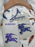 White Nylon Print Hooded - Men's