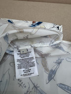 White Silk Print Short-Sleeve - Men's