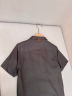Brown Cotton Camp Collar Short-Sleeve - Men's