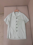 Brown Cotton Camp Collar Short-Sleeve - Men's
