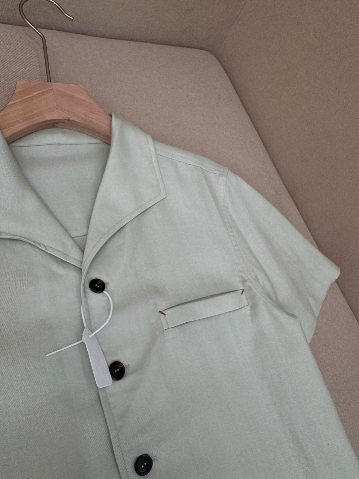 Brown Cotton Camp Collar Short-Sleeve - Men's
