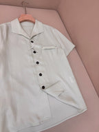 Brown Cotton Camp Collar Short-Sleeve - Men's