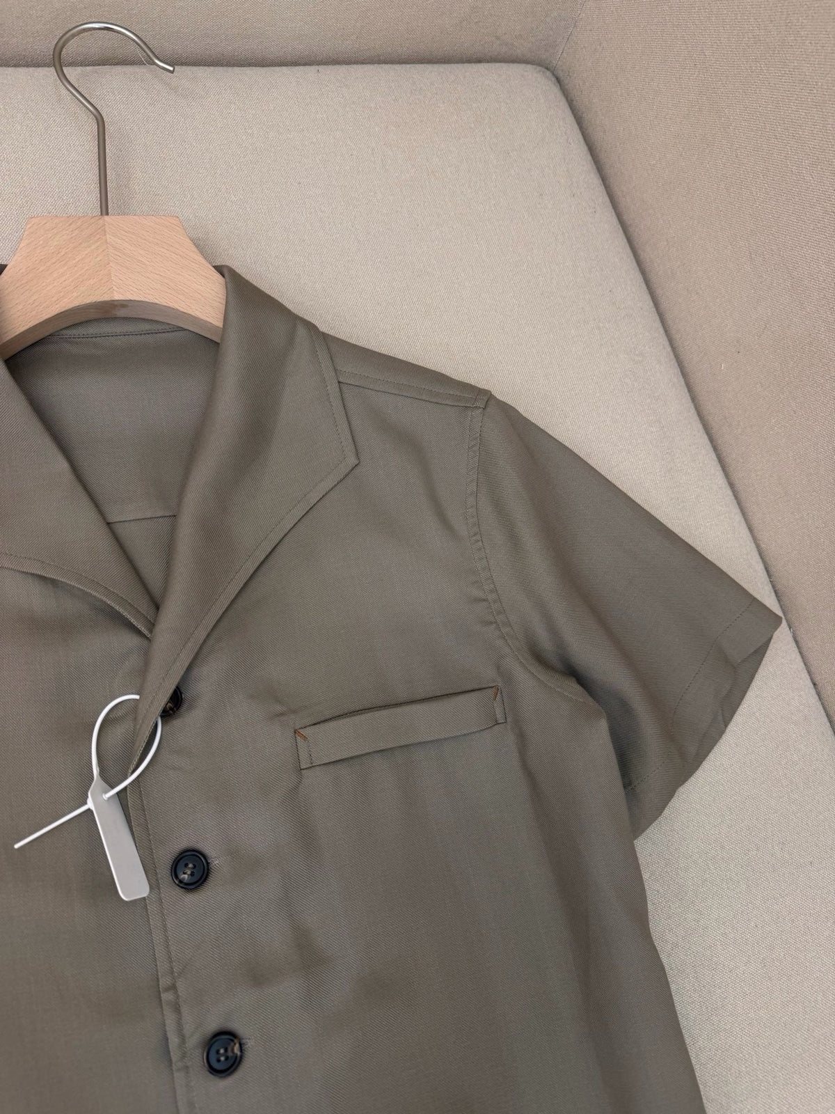 Brown Cotton Camp Collar Short-Sleeve - Men's
