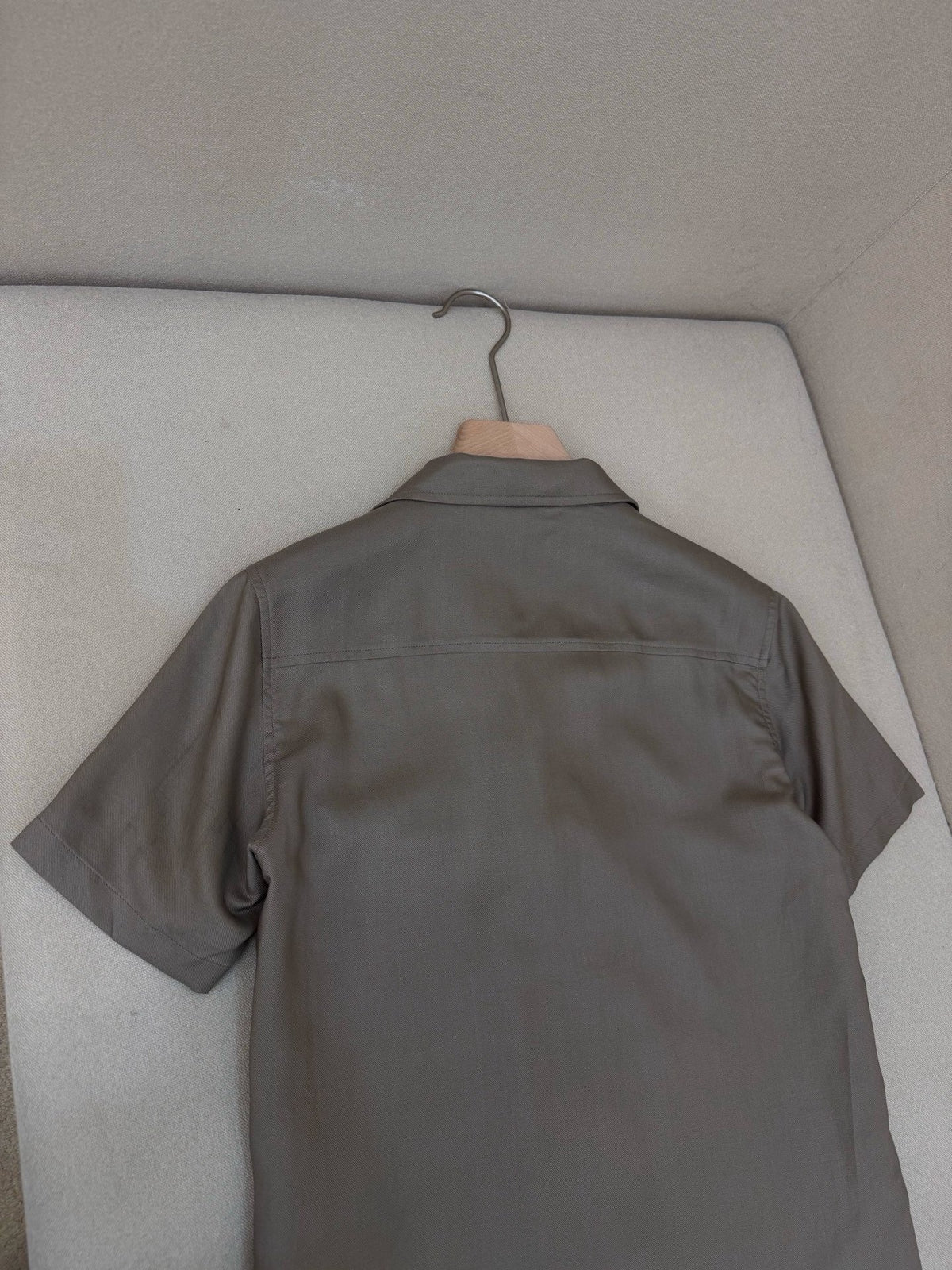 Brown Cotton Camp Collar Short-Sleeve - Men's