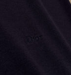 Navy Knit Plain Short-Sleeve - Men's