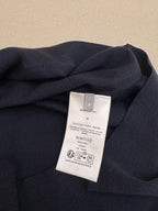 Navy Knit Plain Short-Sleeve - Men's