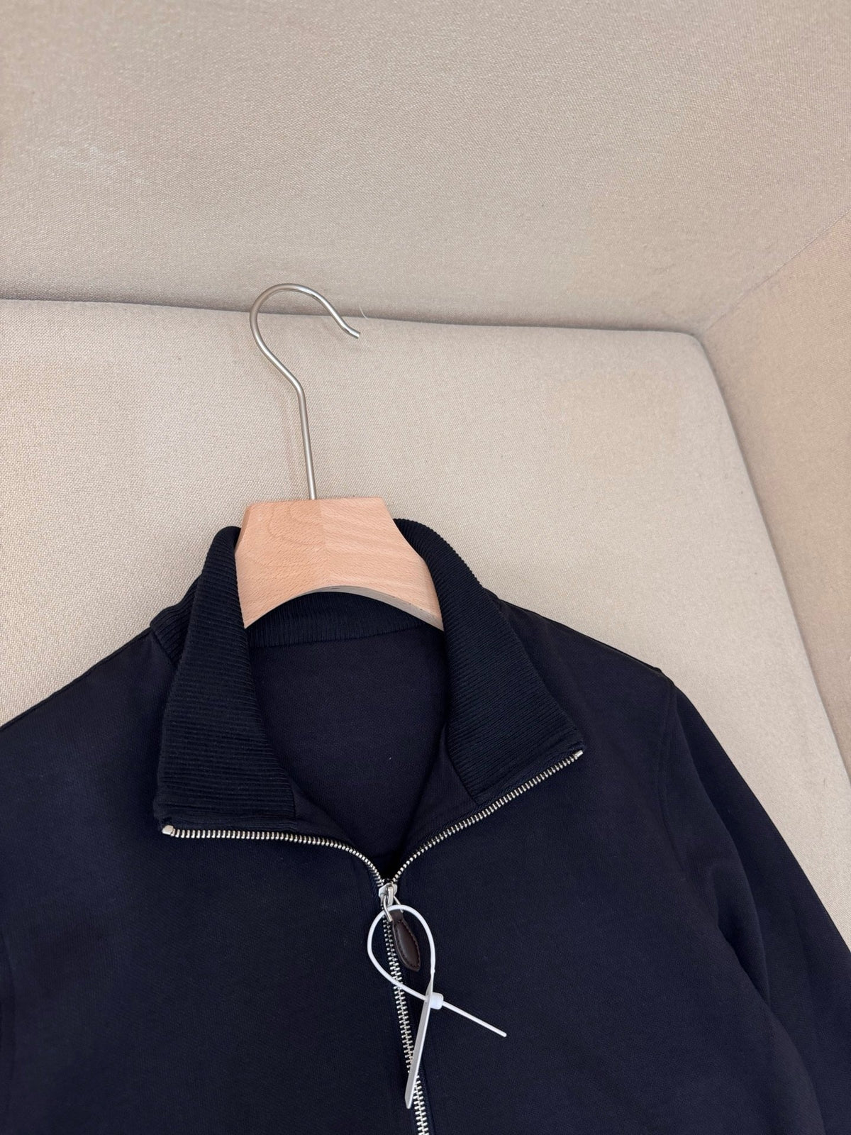 Navy Wool Plain Blouson - Men's