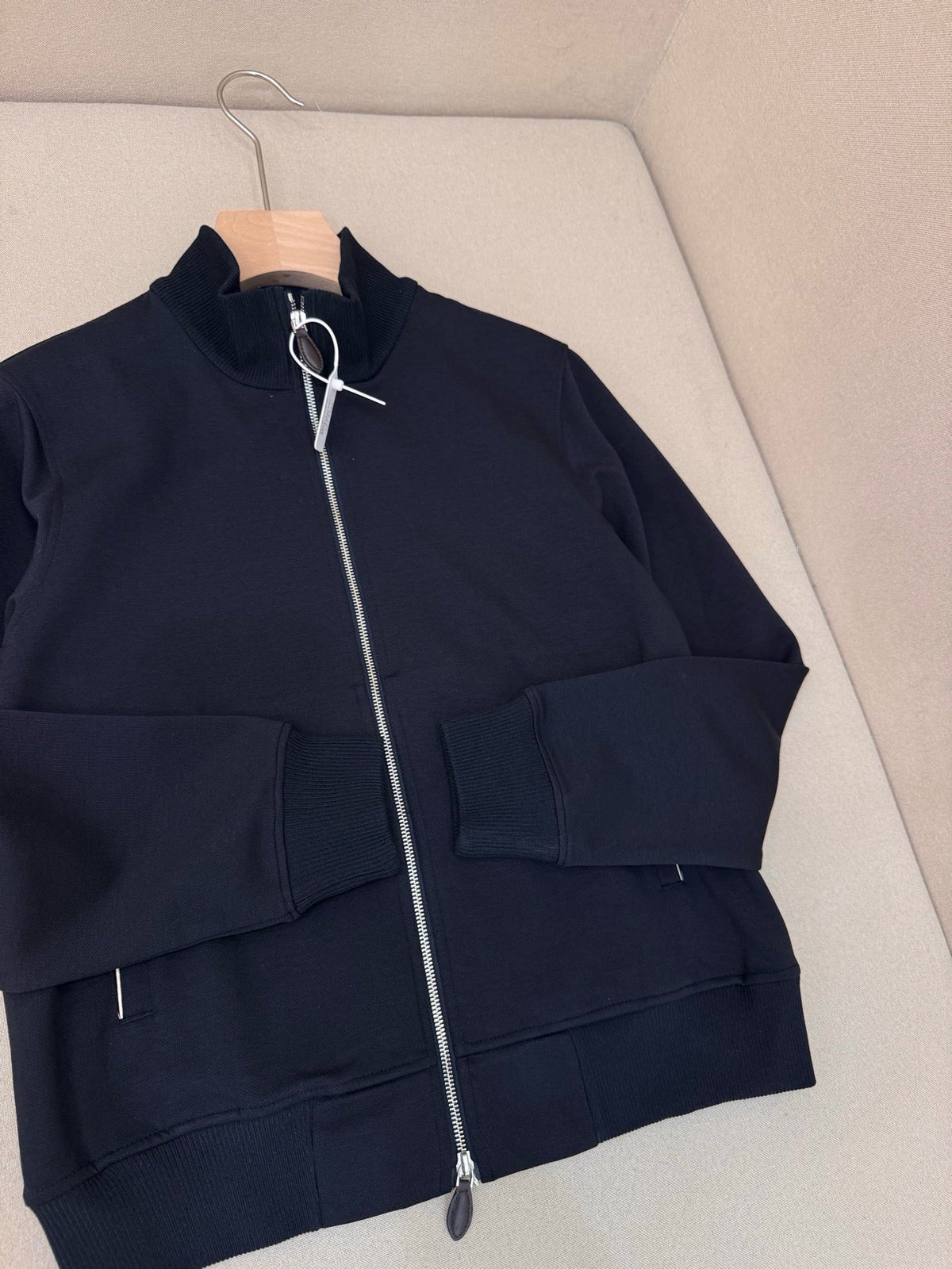 Navy Wool Plain Blouson - Men's