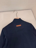Navy Wool Plain Blouson - Men's