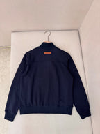 Navy Wool Plain Blouson - Men's