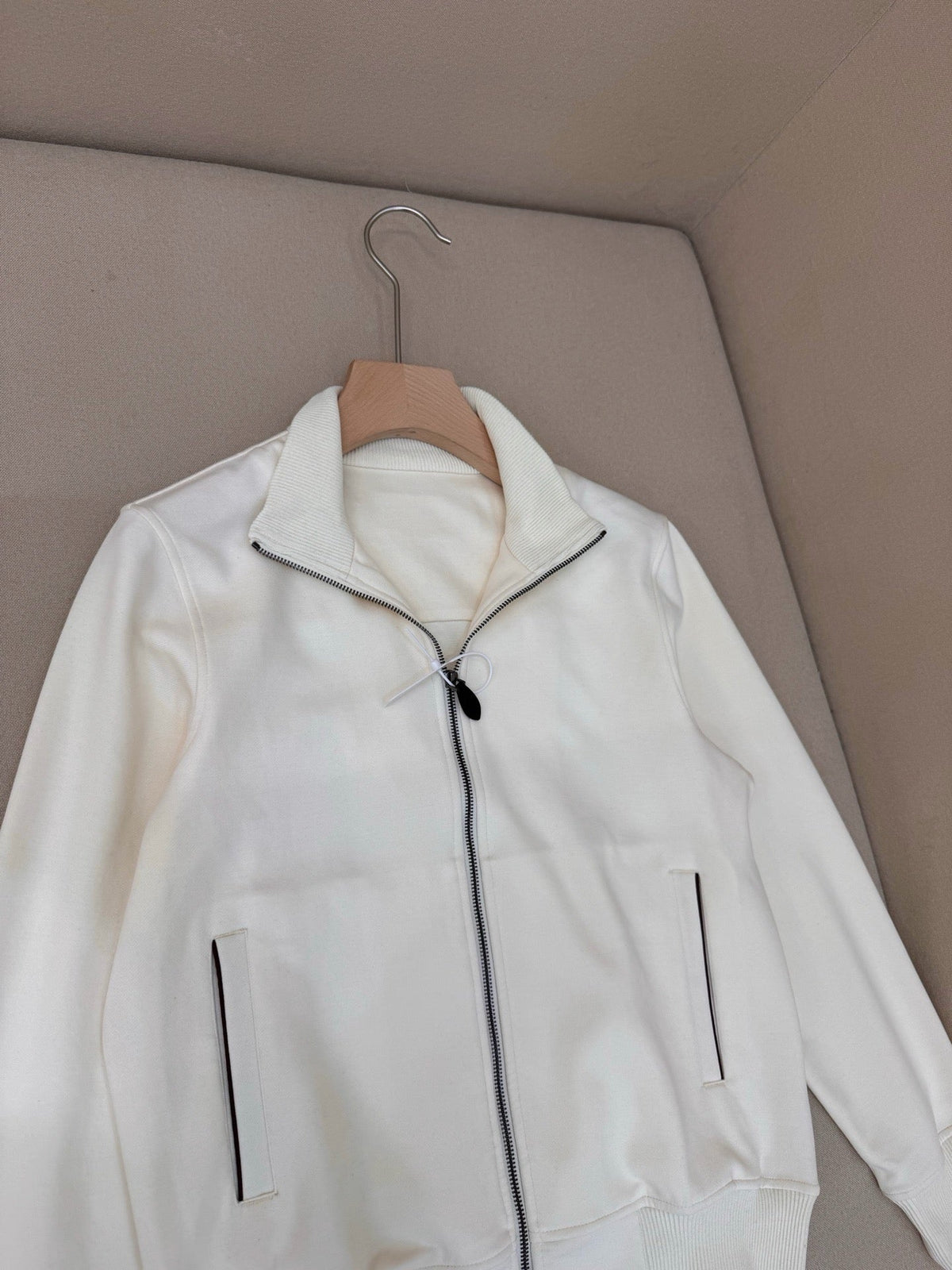 Navy Wool Plain Blouson - Men's