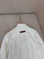 Navy Wool Plain Blouson - Men's