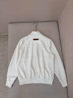 Navy Wool Plain Blouson - Men's