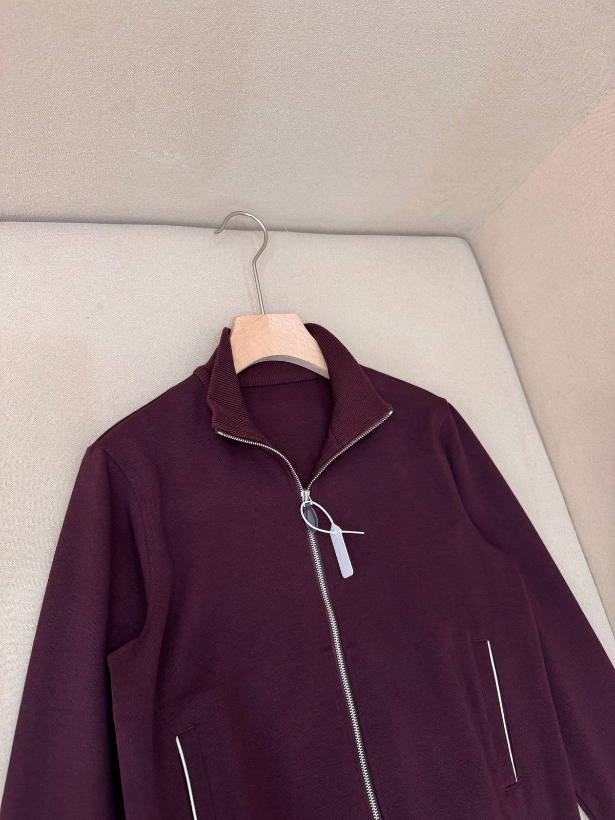 Navy Wool Plain Blouson - Men's