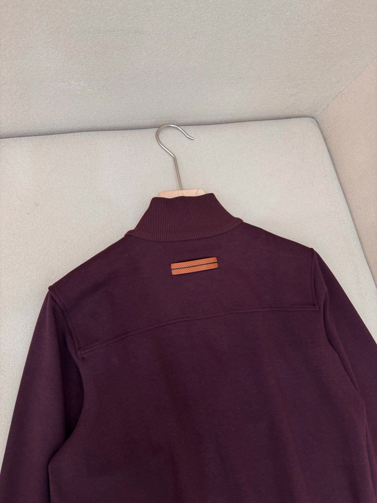 Navy Wool Plain Blouson - Men's