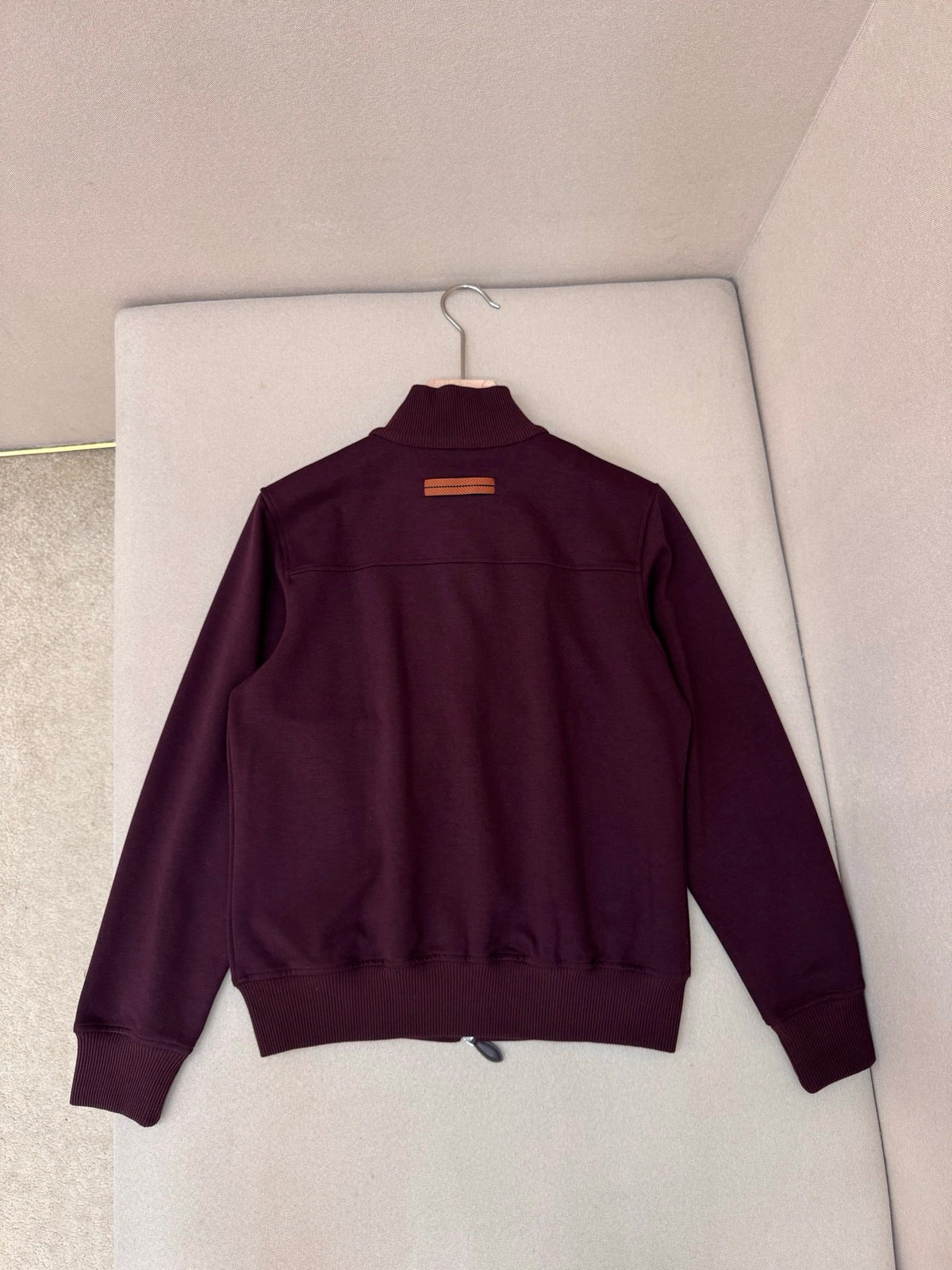 Navy Wool Plain Blouson - Men's