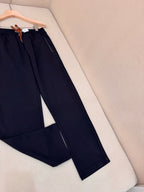 Navy Cotton Drawstring Wide-Leg - Men's