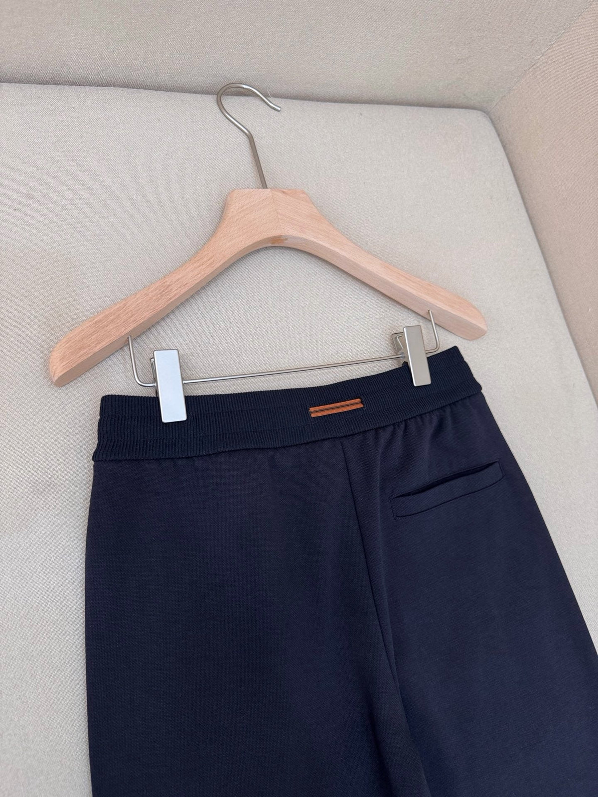 Navy Cotton Drawstring Wide-Leg - Men's