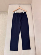 Navy Cotton Drawstring Wide-Leg - Men's
