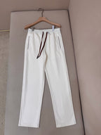Navy Cotton Drawstring Wide-Leg - Men's
