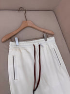 Navy Cotton Drawstring Wide-Leg - Men's