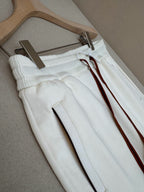 Navy Cotton Drawstring Wide-Leg - Men's