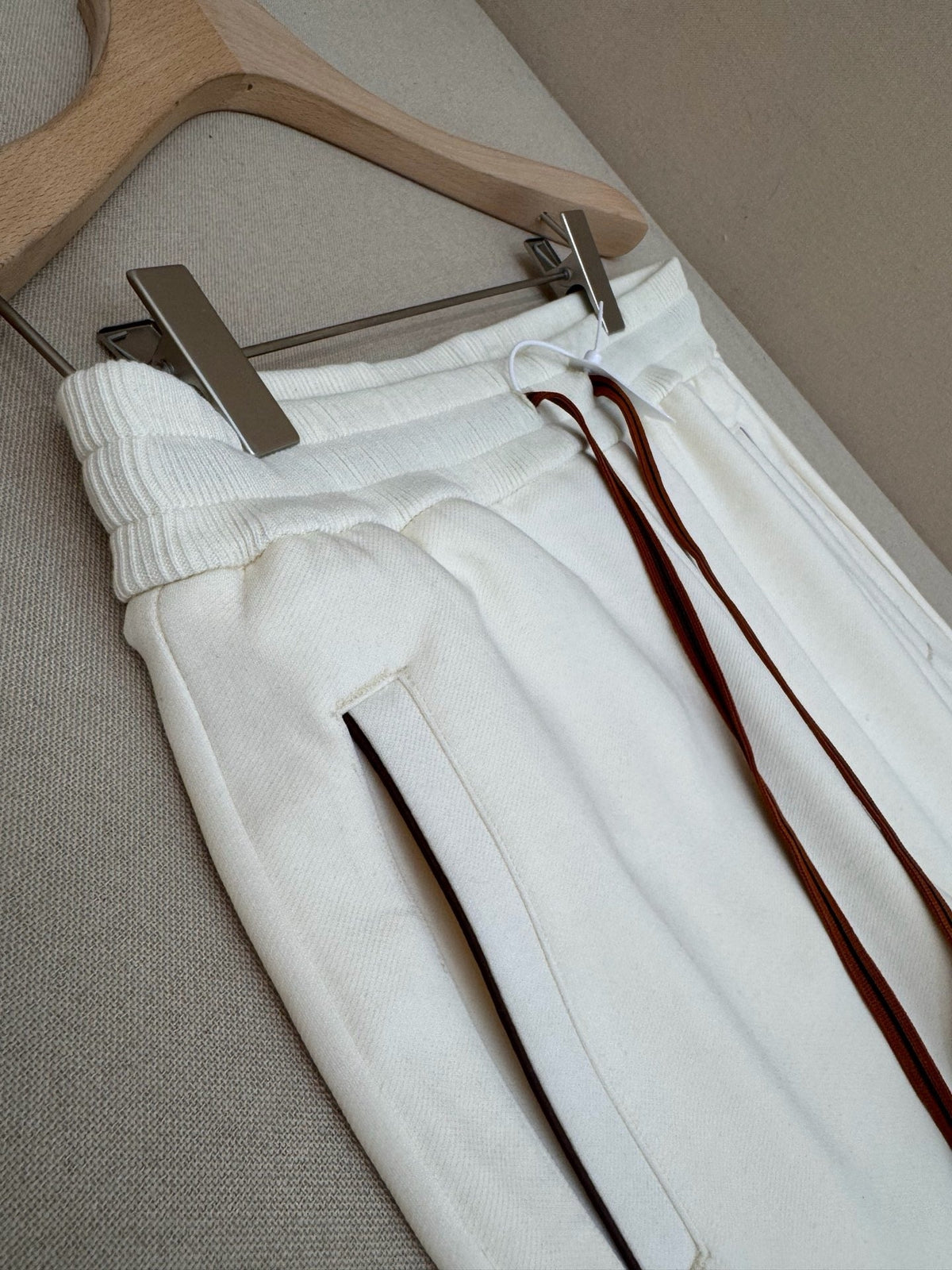 Navy Cotton Drawstring Wide-Leg - Men's