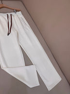 Navy Cotton Drawstring Wide-Leg - Men's