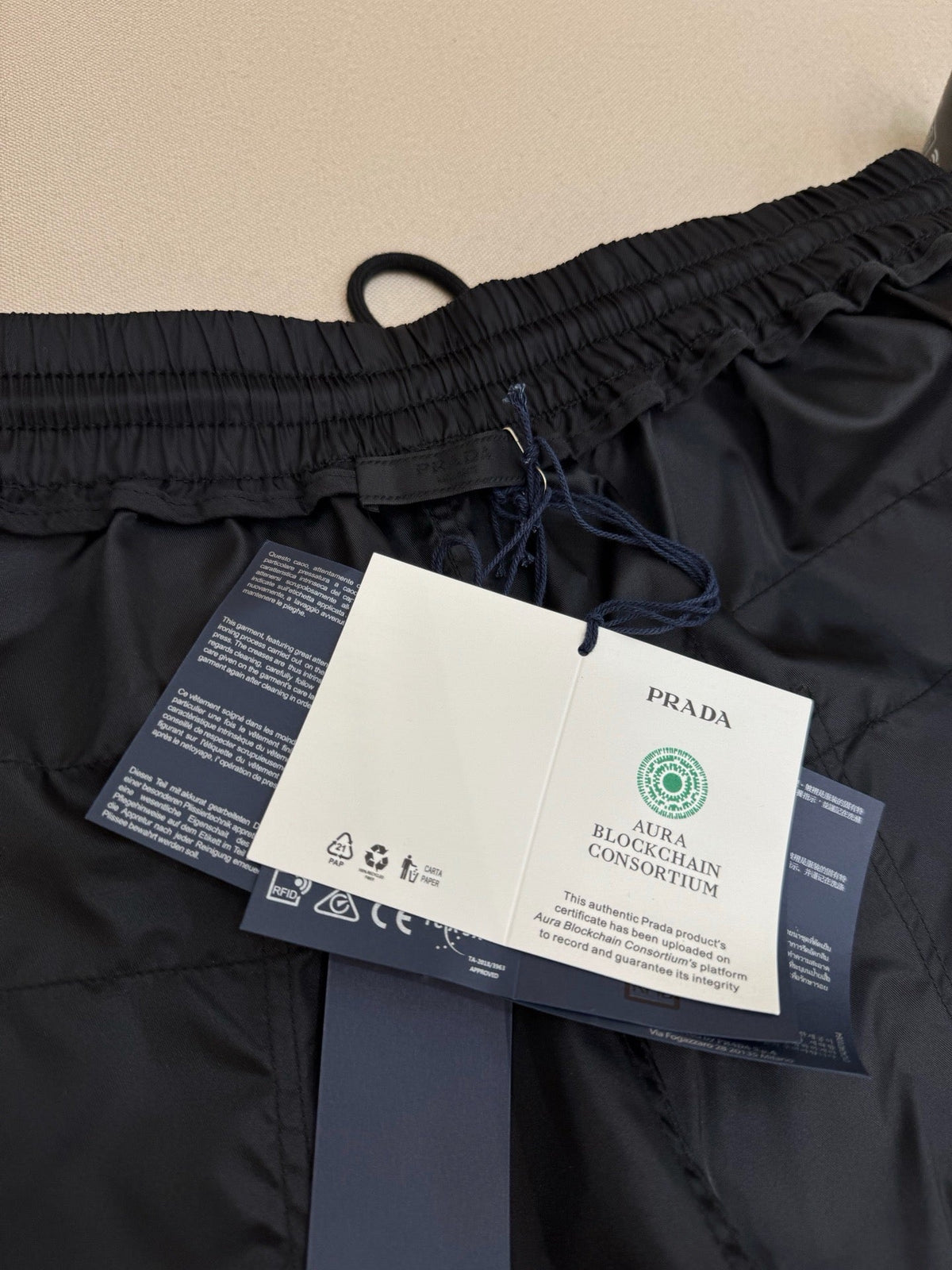 Navy Nylon Plain Straight - Men's
