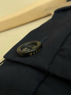 Navy Cotton Plain Straight - Men's