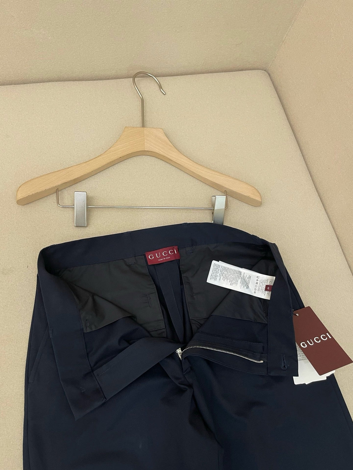 Navy Cotton Plain Straight - Men's
