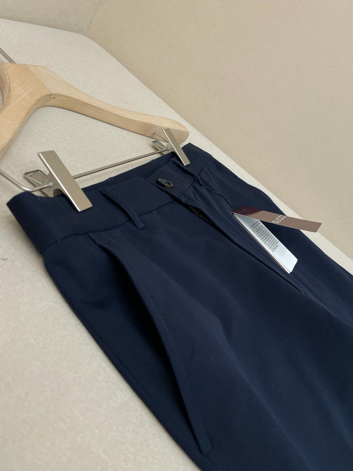 Navy Cotton Plain Straight - Men's