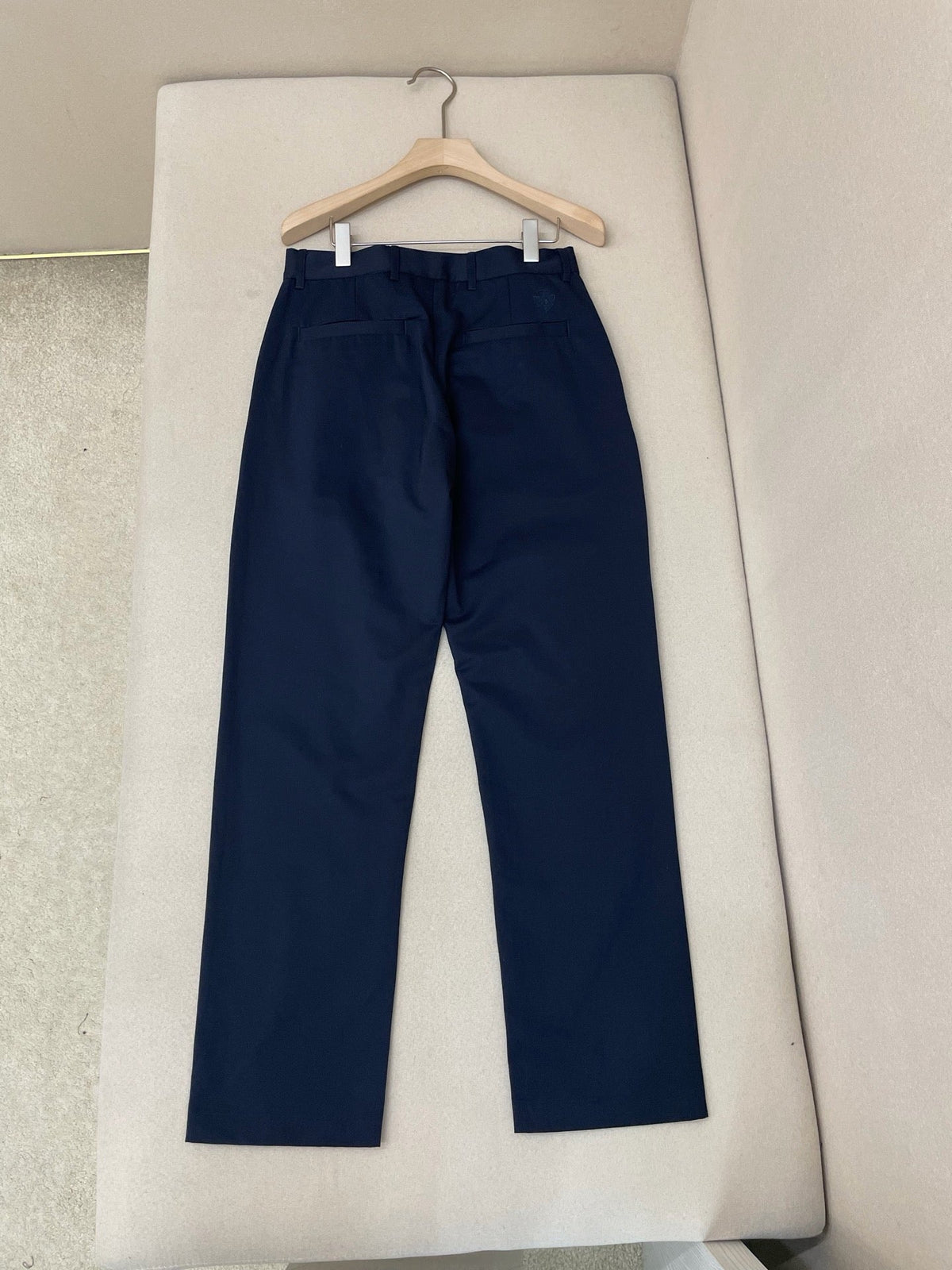 Navy Cotton Plain Straight - Men's