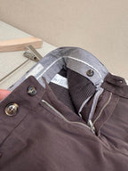 Navy Cotton Plain Straight - Men's