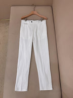 Navy Cotton Plain Straight - Men's