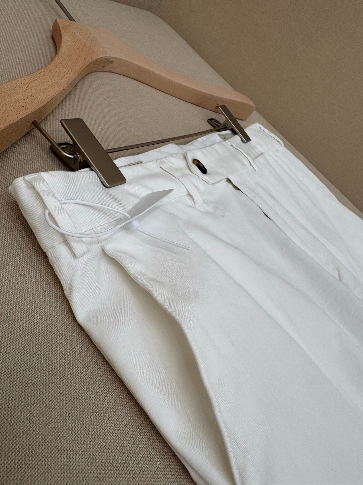 Navy Cotton Plain Straight - Men's