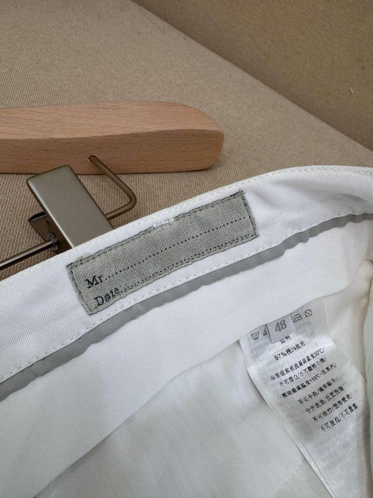 Navy Cotton Plain Straight - Men's