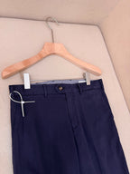 Navy Cotton Plain Straight - Men's