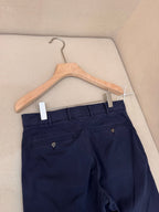 Navy Cotton Plain Straight - Men's