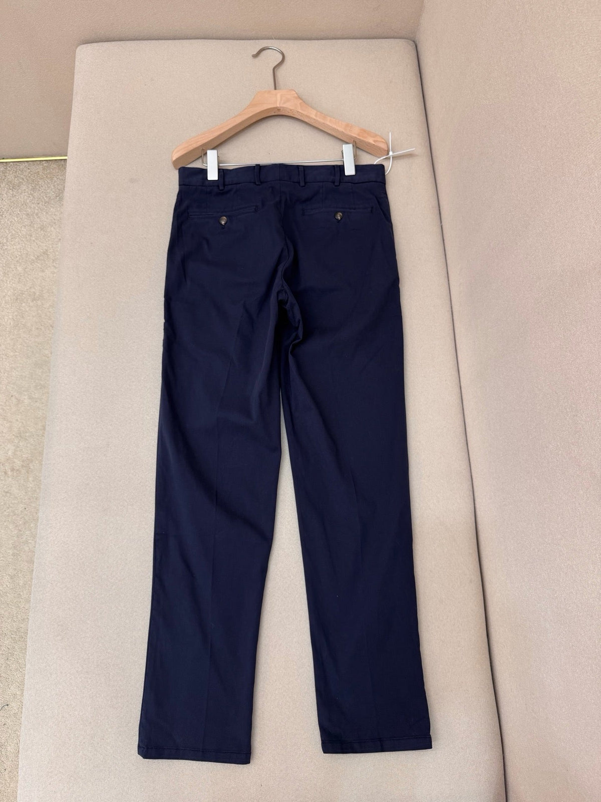 Navy Cotton Plain Straight - Men's