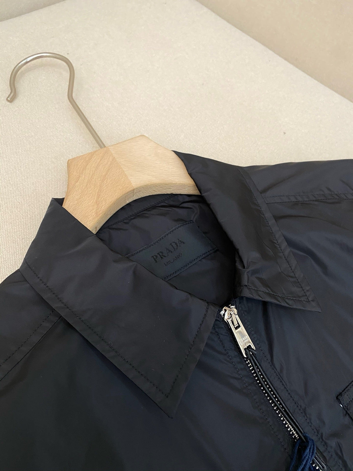 Navy Nylon Short-Sleeve Shirt Jacket - Men's