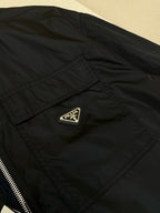 Navy Nylon Short-Sleeve Shirt Jacket - Men's