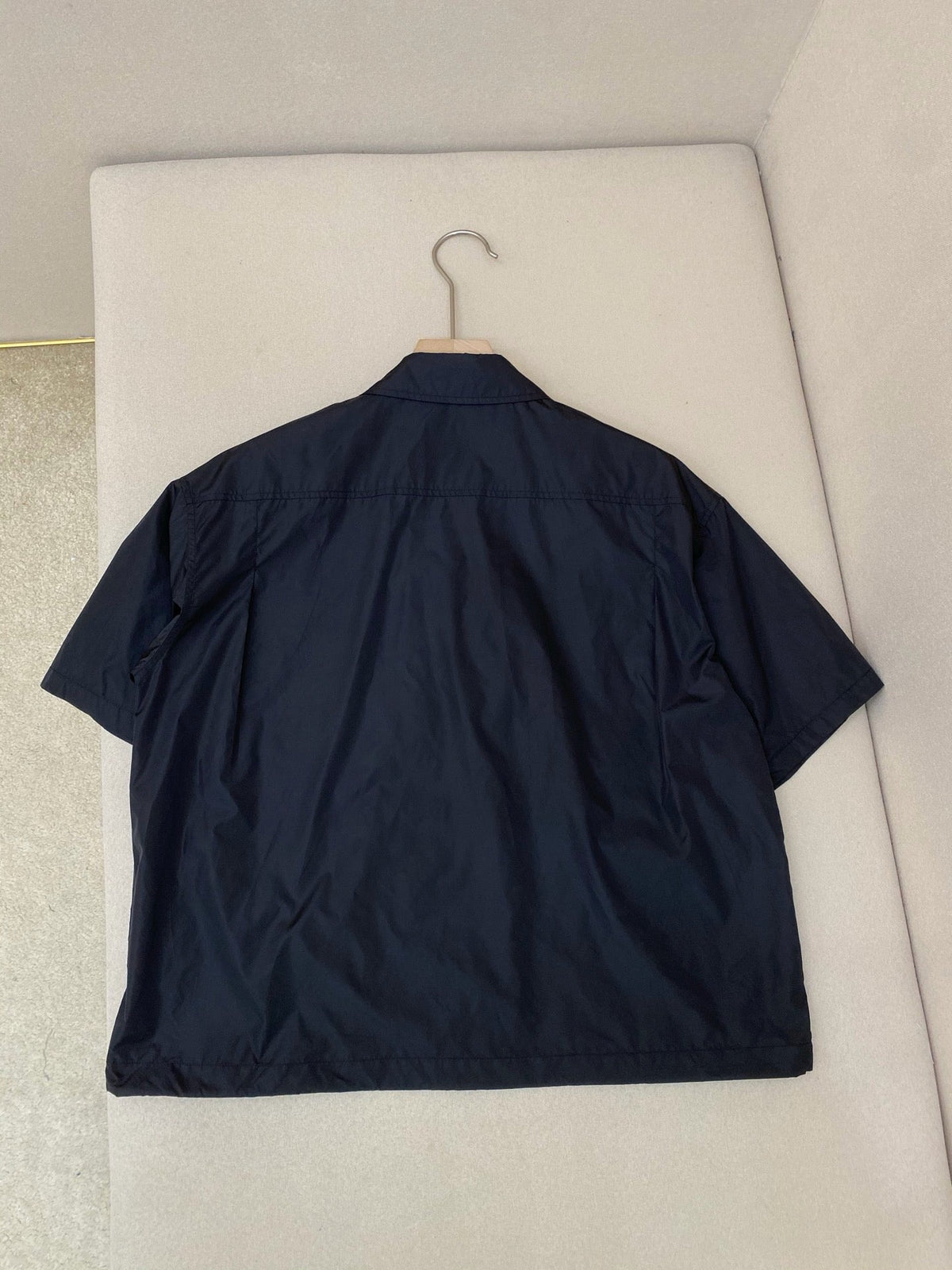 Navy Nylon Short-Sleeve Shirt Jacket - Men's