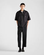 Navy Nylon Short-Sleeve Shirt Jacket - Men's